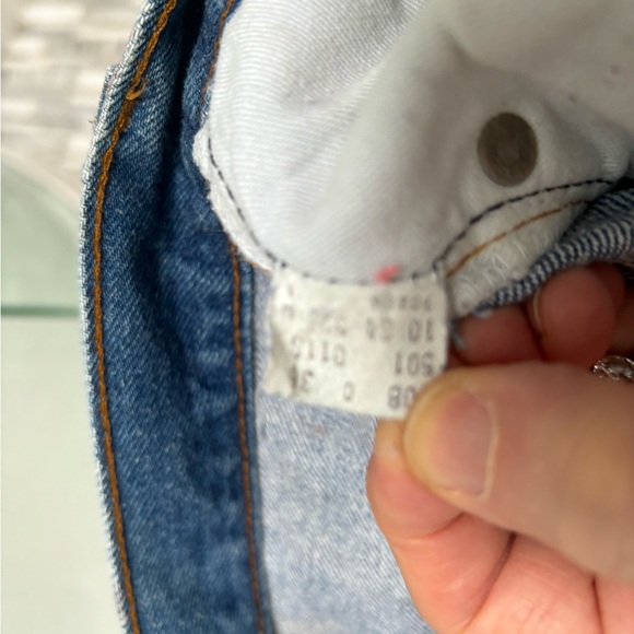 Vtg 80s Levi’s 501 Fly Button Red Tab Denim Jeans 36  Usa Made 501-0115 AS IS - Picture 5 of 16